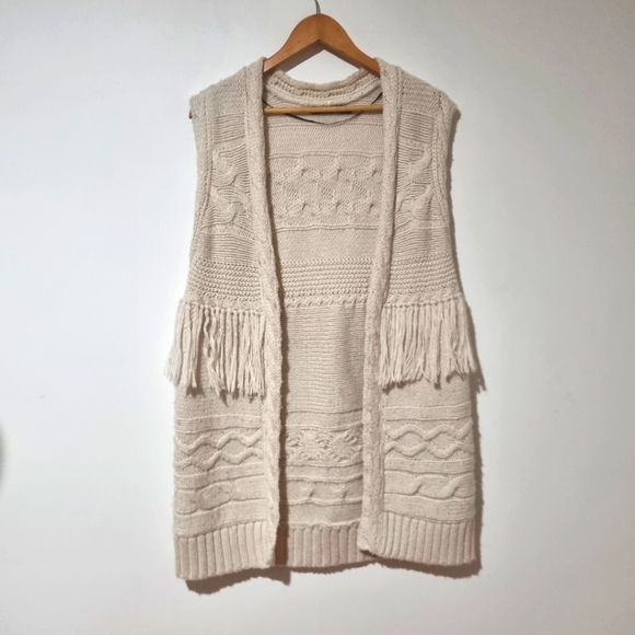 Sportsgirl Size Xs S Cream Cable Knit 
